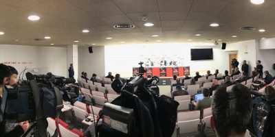 Panoramica de la sala de prensa