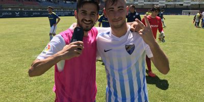 Jugadores del Málaga C.F. celebrando el pase a la Final