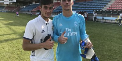 Jugadores del R. Madrid C.F. celebrando el pase a la Final