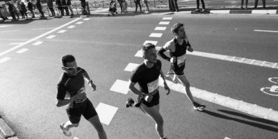 Atletas en el Medio Maratón de Madrid